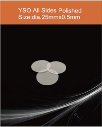 YSO Ce scintillation crystal, Cerium doped Silicate Yttrium scintillation crystal, YSO Ce scintillator, YSO Ce crystal, diameter25x0.5mm